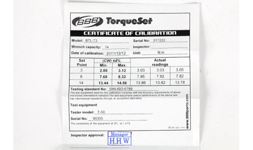 Chiave dinamometrica BBB Torqueset BTL-73 (2-14 Nm)