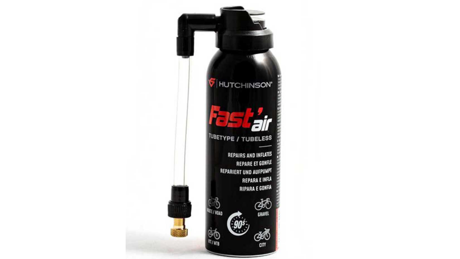 Bombe gonflage et réparation rapide Fast'Air Hutchinson (Tubetype - Tubeless)