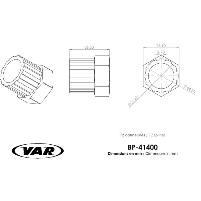 Démonter boitier de pédalier vélo VAR BP-41400-C #3