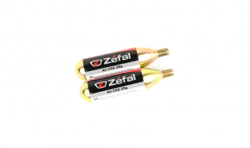 Confezione da 2 cartucce di CO2 Zéfal da 25g filettate