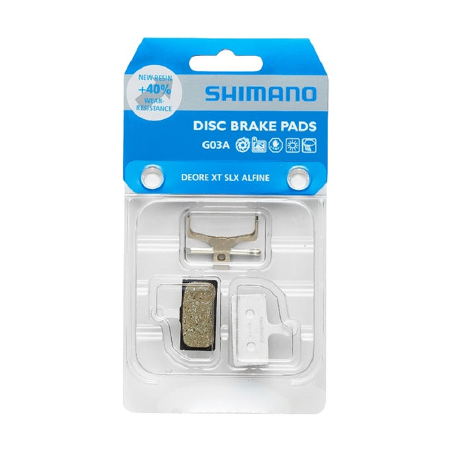 Plaquettes frein à disque vélo organique Shimano G03A pack