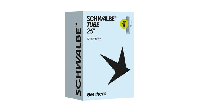 Chambre a air Schwalbe 26 pouces avec valve Presta AV13 de 40 mm pour velo
