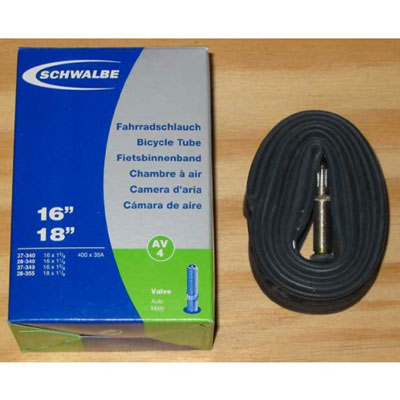 Chambre air vélo 400A 16 x 1 1/8 - 1 3/8 Schwalbe - #2