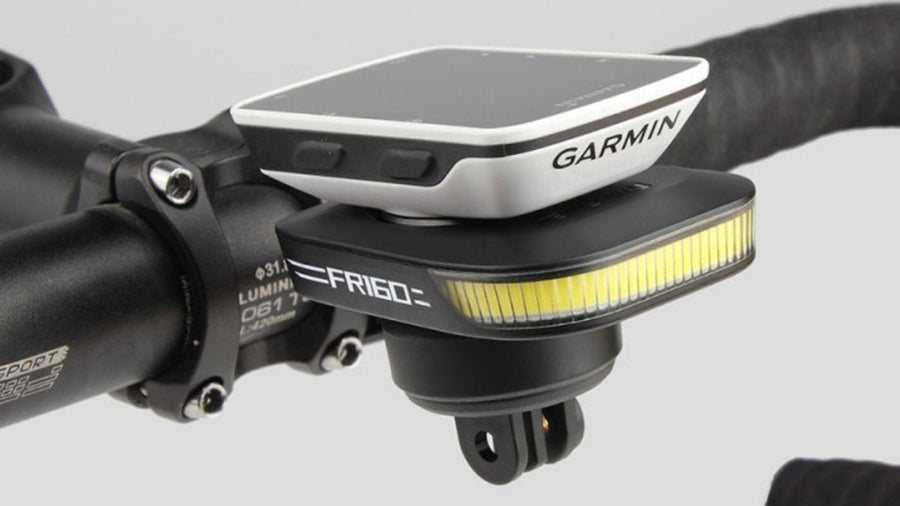 Eclairage avant vélo Ravemen FR160 compatible supports Garmin et Wahoo pour une visibilité optimale