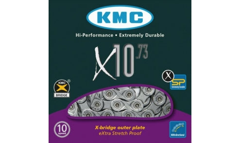 Catena 10 velocità grigia - 114 maglie - KMC