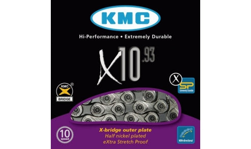 Catena 10 velocità grigia - 114 maglie - KMC