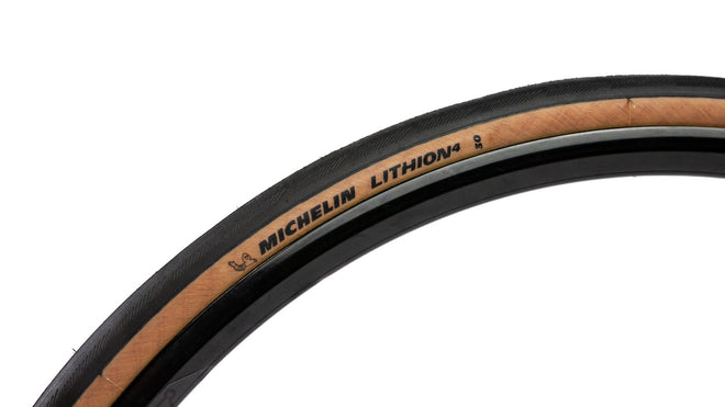 Pneu Michelin Lithion 4 Performance Line 700x30c avec flanc camel pour velo route alliant style et performance