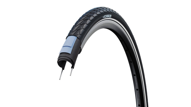 Profil du pneu Schwalbe Marathon Racer 700 avec gomme Addix et protection RaceGuard pour une performance optimale