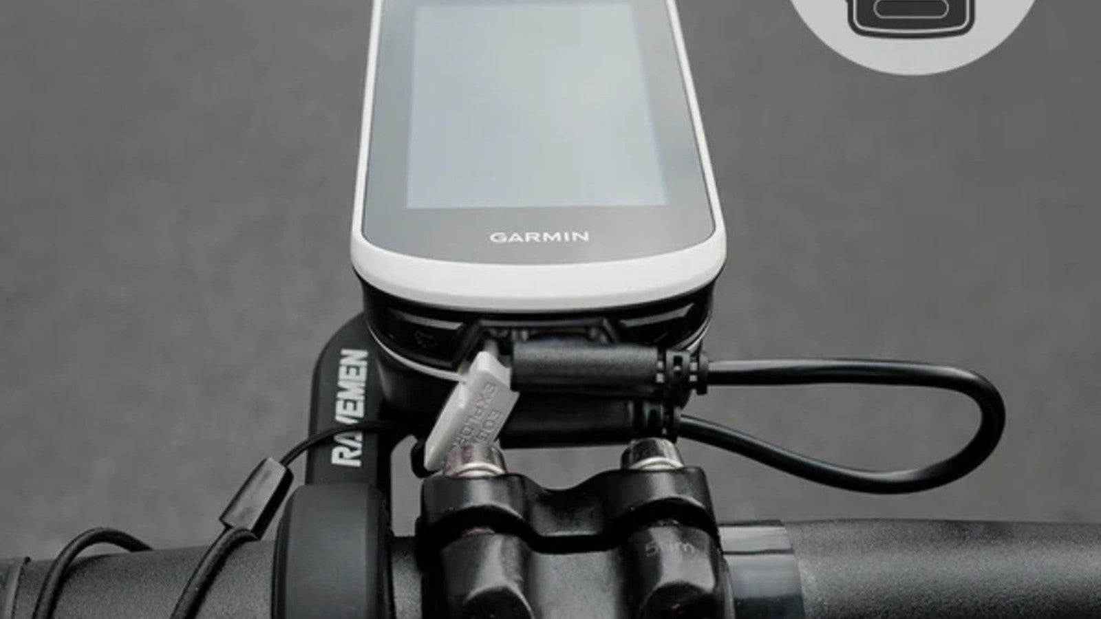 Eclairage avant Ravemen FR300 avec fixation pour Garmin et Wahoo, éclairage vélo puissant et durable